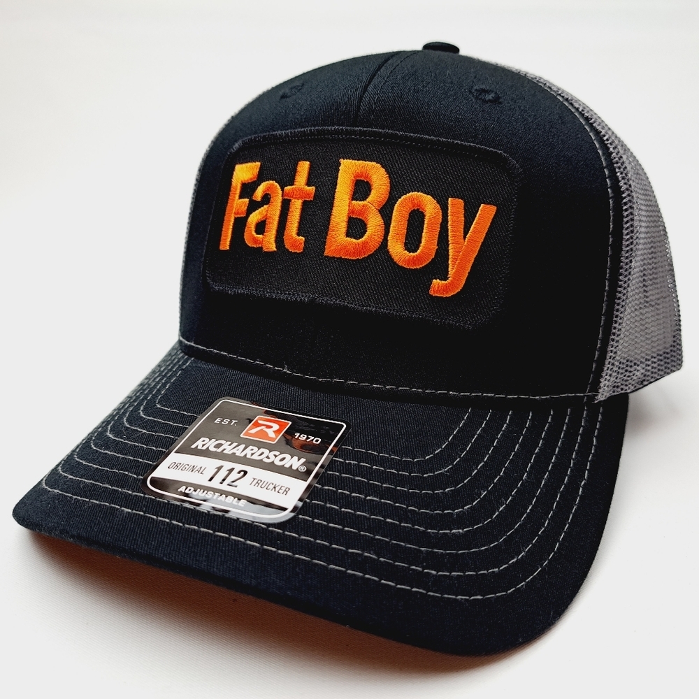 Fat Boy Harley Richardson 112 Trucker Embroidered Patch Mesh Snapback…